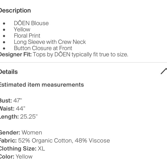 Doen blouse xl - Picture 4 of 4